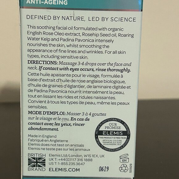 NEW Anti-Ageing ELEMIS Pro Collagen Rose Facial Oil - 0.5 oz / 15mL NEW - Picture 3 of 4